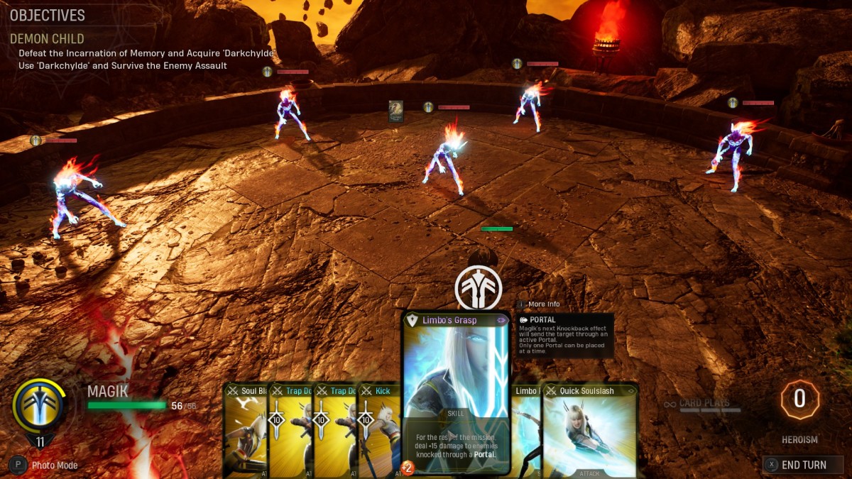 Marvel's Midnight Suns Magik challenge usin Limbo's Grasp